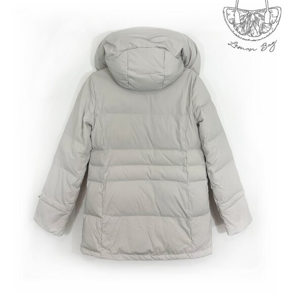 Cole Haan / Down Winter Puffer Coat / Color Grey Tan / Size XS - Picture 4 of 7